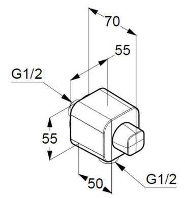 Підключення душового шланга DN 15 A-QA (6554405-00), Kludi LC-21064