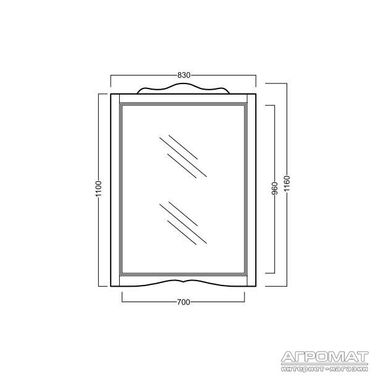 ARS2 - ARCADE Дзеркало в рамі - 83, білe (1 сорт) 294305