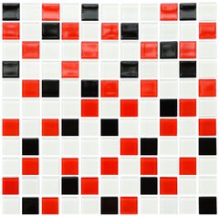 Мозаїка GM 4007 C3 Black-Red M-White 300x300x4 Котто Кераміка LC-1292