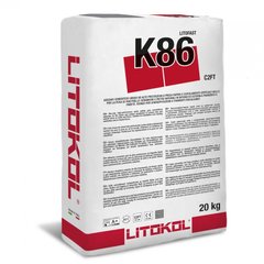Цементний клей Litofast K86 сірий (20 кг) K860020
