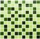 Мозаїка GM 4029 C3 green d/green m/green w 300 х 300 х 4 ( 25 х 25 ) Кераміка Лео , Україна LC-498