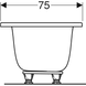 554.123.01.1 TAWA Ванна прямокутна Duo 170 х 75 см, slim rim, центральний злив (1 сорт) 487677