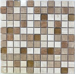 Мозаїка СМ 3044 С3 Beige-Brown-Brown Gold 300x300x9 Котто Кераміка LC-4343