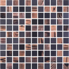 Мозаїка скляна GMP 0825050 С2 print 46/black mat 300x300 (кубик 2,5х2,5) Кераміка Лео УКРАЇНА LC-8940