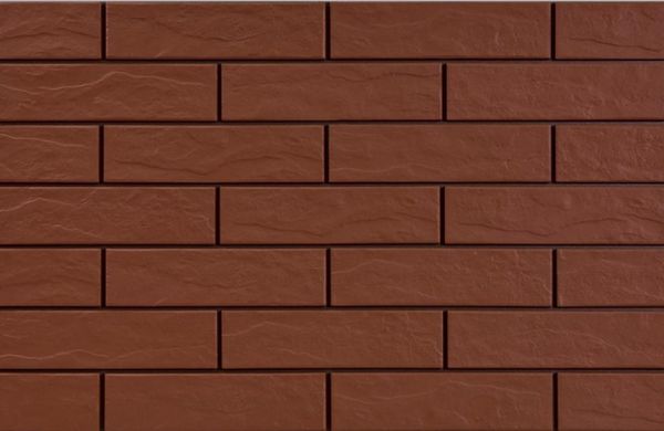 Плитка фасадна Burgund Rustiko 6,5x24,5x0,65 код 9577 Cerrad LC-1403