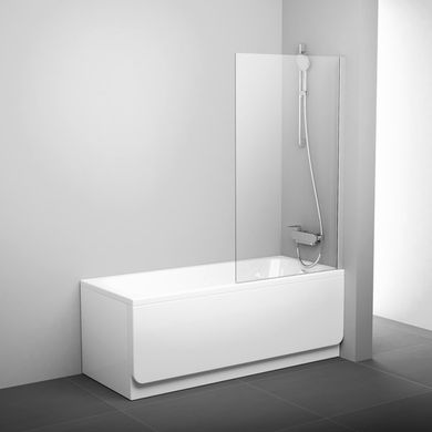 Шторка для ванни нерухома одноелементна PVS1-80 Transparent (79840U00Z1), RAVAK