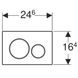 Кнопка зливу Sigma 20 (115.882.sn.1) сталевий мат, Geberit LC-27881