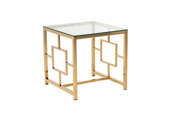 Кофейный стол CL-2 прозрачный+золото VM-942