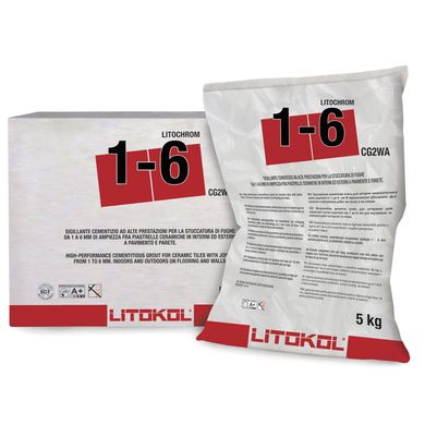 Цементная затирка Litokol LITOCHROM 1-6 Класс CG2 5 кг 16ANT0055