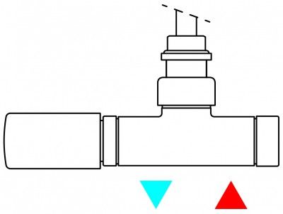 Набір вентилів термостатичний кутовий з трубкою занурення правий хром Terma LC-23599