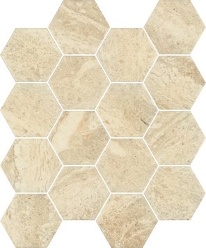 Мозаїка пресована Sunlight Stone Beige Hexagon 22x25,5 код 7070 Ceramika Paradyz LC-8634