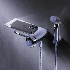 Змішувач TouchReel, що монтується в стіну з гігієнічним душем та полицею AM.PM F0H85A800 X-Joy F0H85A800