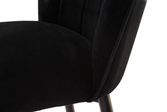 Полубарный стул B-126 черный вельвет VM-1088