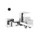 156805024 Azure Змішувач для ванни, підкл. 1/2, чорний Adell LC-22802