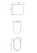 500.685.01.1 Комплект підвісного унітаза Geberit Smyle Square воронкоподібний, закрита форма, Rimfree, з сидінням із кришкою Sandwich: Білий C804970WH