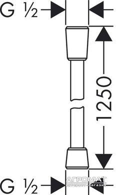 28272000 Isiflex Душовий шланг-1,25м (1 сорт) 27116